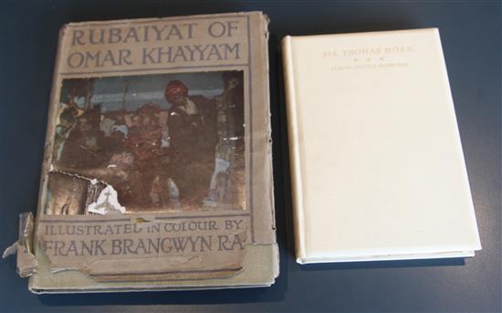 Shebbeare, Claude Eustace - Sir Thomas More, number 72 of 250, illustrated by Frank Brangwyn, 8vo, cream